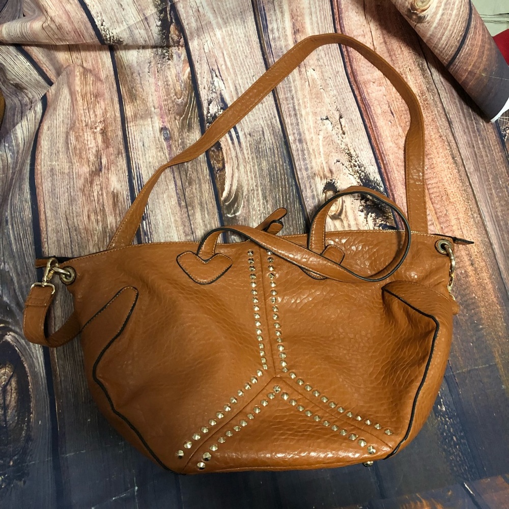 👜 MMS Design Studio crossbody tan purse